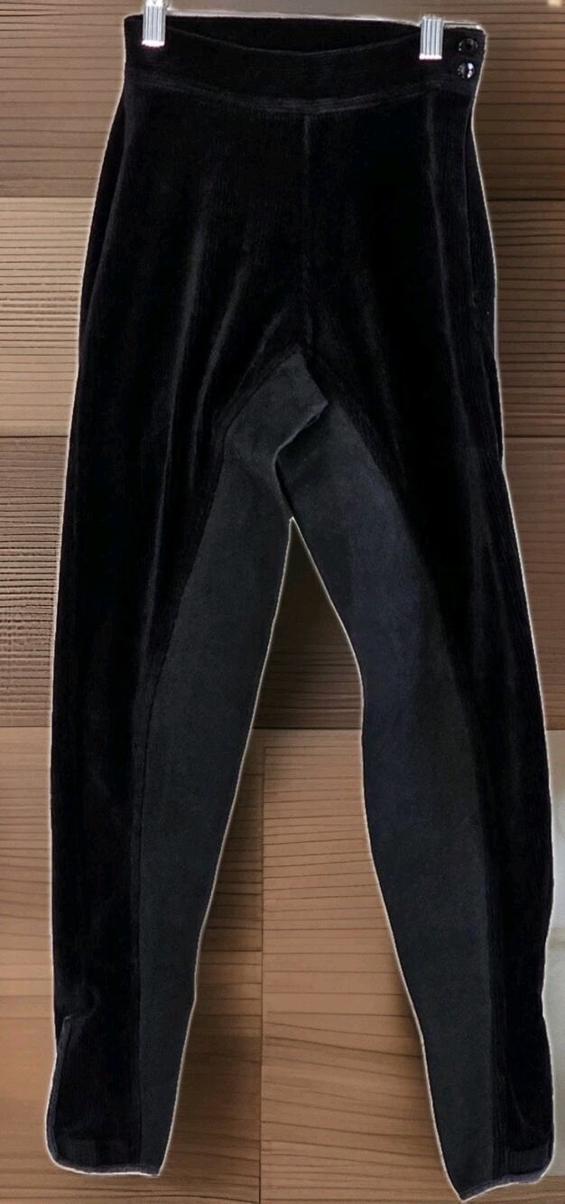 ROMFH Full Seat Riding Breeches Size 1 Corduroy Side Zip KP Equestrian Black